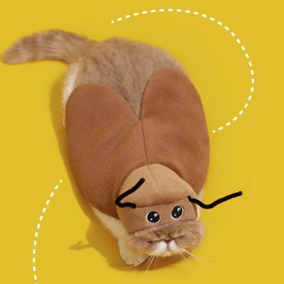 Kočičí Švábí Plášť Teplý Sametový Švábí Oděv s Tykadly Pet Cosplay Doplněk pro Malé a Střední Mazlíčky