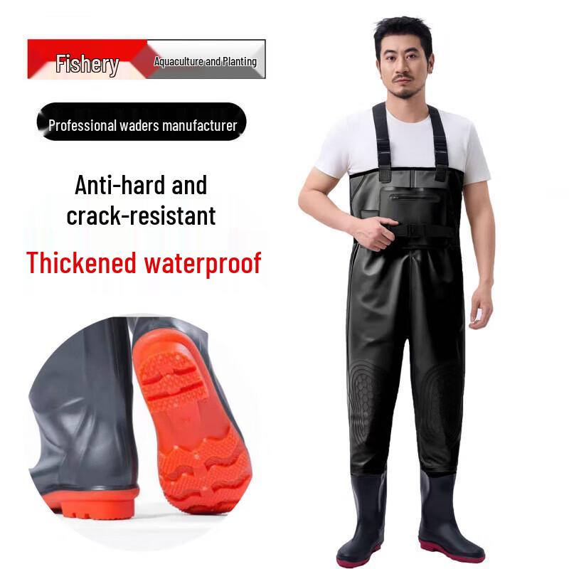Men's Waterproof Fishing Wader Pants with Boots