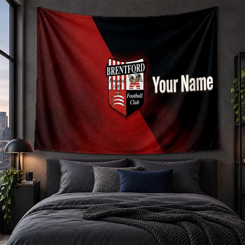 Personalized Tapestry Wall Hanging Brentford Football Pattern Art Background Cloth
