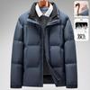 Men's Stand Collar 90% Duck Down Winter Jacket - Fashionable, Business Casual, Thick, & Warm Outerwear