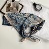 70 double-sided silk scarf, small square scarf, scarf, white rose linen silk scarf, new high-end scarf, shawl cover.