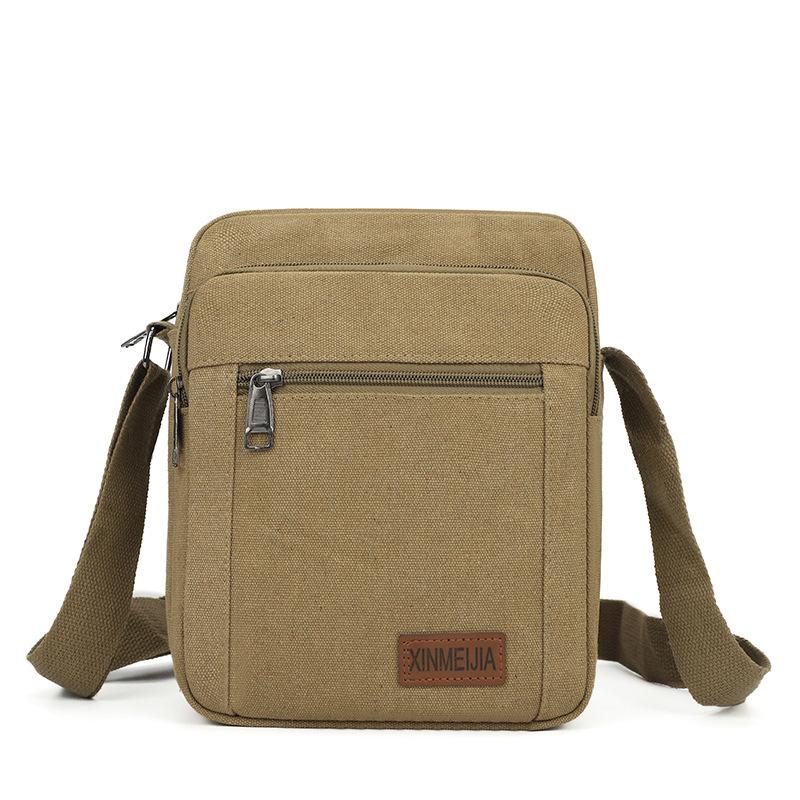 

Мужская наплечная сумка износостойкая сумка из парусины для мобильного телефона и мелочи сумка-мессенджер для поездок хаки