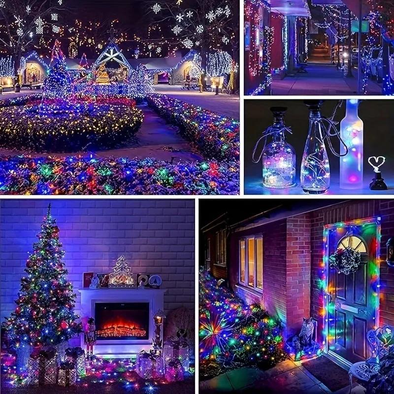 Dimmable USB Copper Wire Fairy String Lights with Remote Control RGB Lamp for Bedroom Ceiling Wedding Christmas Party Home Decor