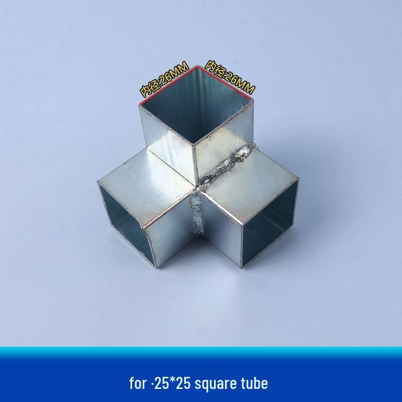 Wrought Iron Galvanized Steel Tube Corner Connectors – No-Weld Angle, Two-Way & Three-Way