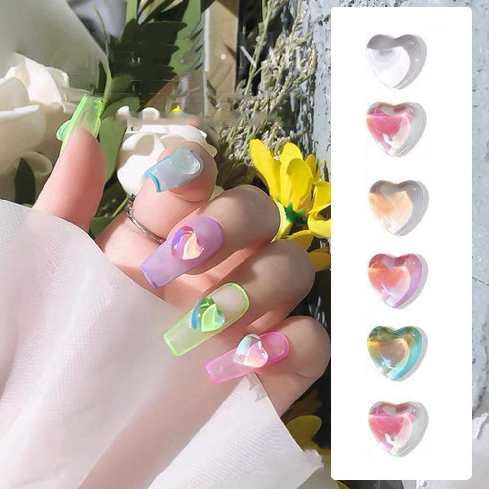 

10PCS Gems Fashion DIY Ornaments Nail Art Decoration Manicure Heart-Shaped Nail Jewelry