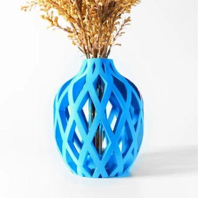 Váza Ústřice Elegantní 3D Tištěná Dekorace Ekologický PLA, Perfektní pro Moderní Interiéry (Modrá obloha)