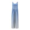 Wide Leg Overalls For Women Casual Loose Sleeveless Jumpsuits Retro Print Button Long Pant Romper Jumpsuit With Pockets
