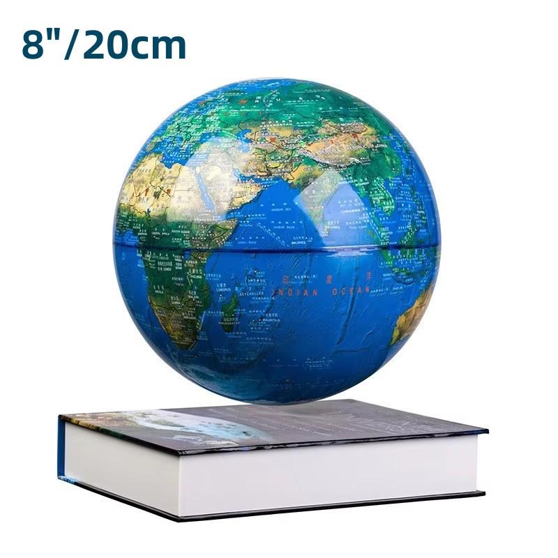8  Levitating Globe 20cm Floating Globe Lamp Magnetic Levitation Decor Touch Control Children Education Office Desk Home Decor EU Plug