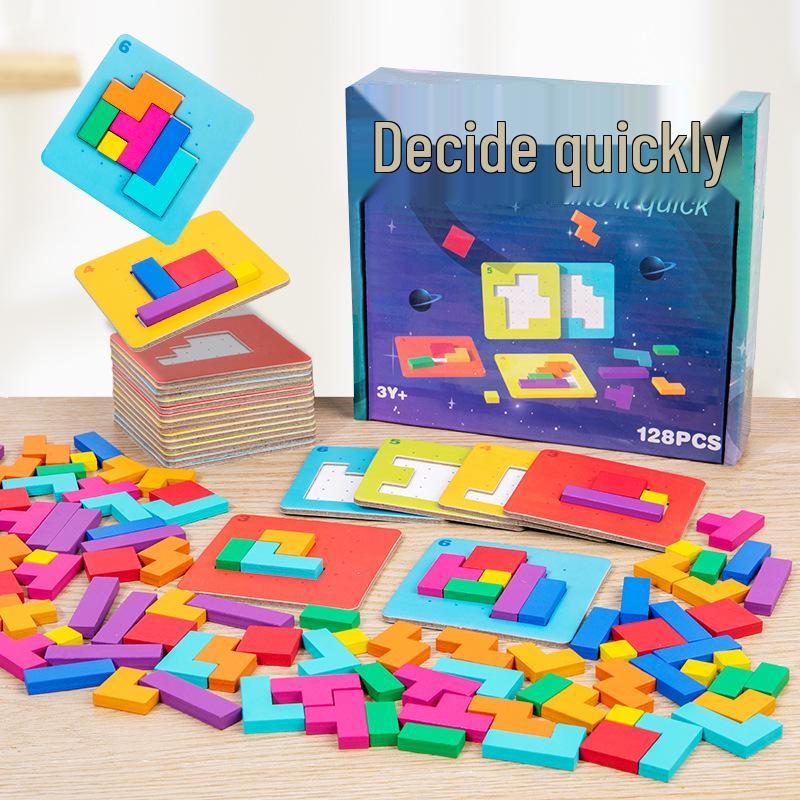 Parent-Child Puzzle Battle: Concentration & Thinking Building Blocks Toy for Ages 6-10