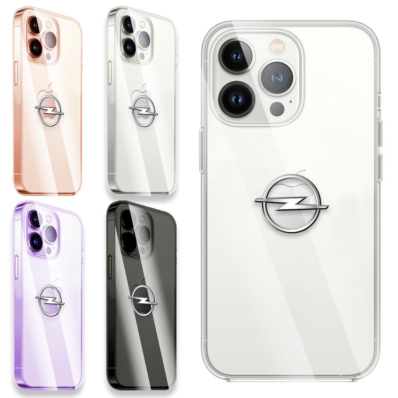 Car Logo Transparent Phone Case For IPhone 11 12 13 14 Pro Max XR X XS SE 7 8 Plus For Opel Corsa