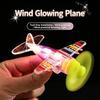 Kleines windbetriebenes leuchtendes Flugzeug-Dekoration LED Auto-Ornament leuchtendes kleines Flugzeug drehendes Flugzeug neuartiges Spielzeug
