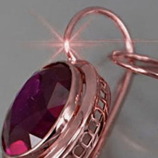 1 Paar rote Strass-Ohrringe für Damen, oval, hohl, glänzend, Ohrclips, Hochzeitsschmuck