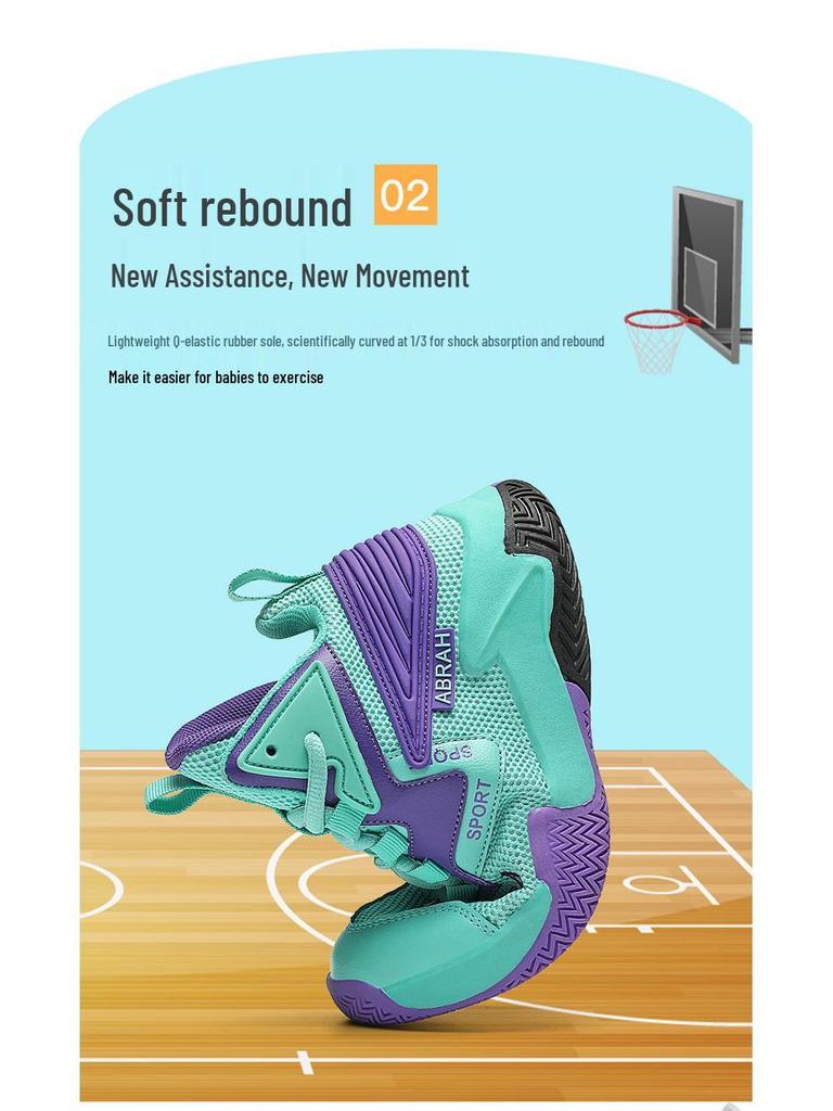 Chaussures de basket-ball en mesh respirant pour garçons, été 2025, pour adolescents et grands enfants