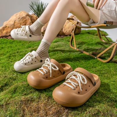 Scarpe con buco per studentesse, sandali avvolgenti con punta allacciata, antiscivolo estivi per uso esterno