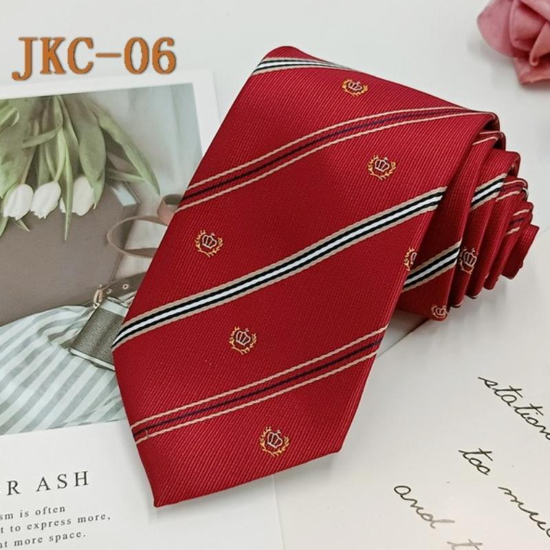 

Шкільна краватка JK для чоловіків і жінок, 7 см, ручна робота, модна та повсякденна, жакардова в смужку, універсальний аксесуар.