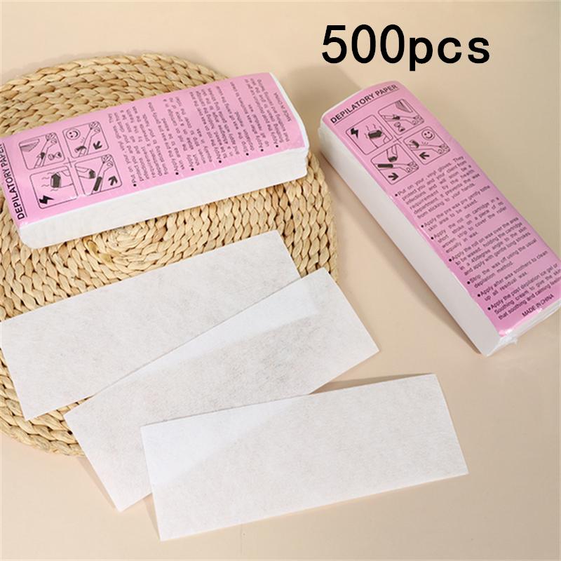High Quality Nonwoven Hair Removal Wax Paper Rolls 100/500PCS Body Cloth Epilator Wax Strip for Hair Removal