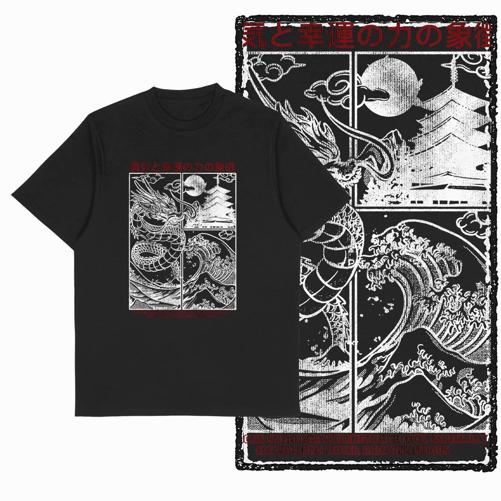 2026 HOT SALE Men Women Dragon Graphic Printed T-shirt BLACK Big Size Cotton Streetwear Tshirt for Men Vintage T-shirt Cool Tee Shirt Short Sleeve Top