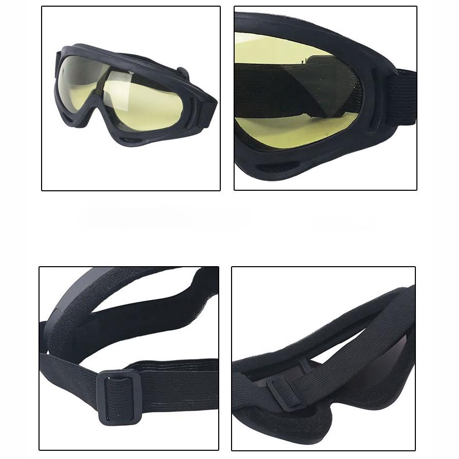 X400 Sports Goggles, Windproof Motorcycle & Cycling Glasses with Tactical Mask, UV Protection for Outdoor Riding, Skiing, Airsoft