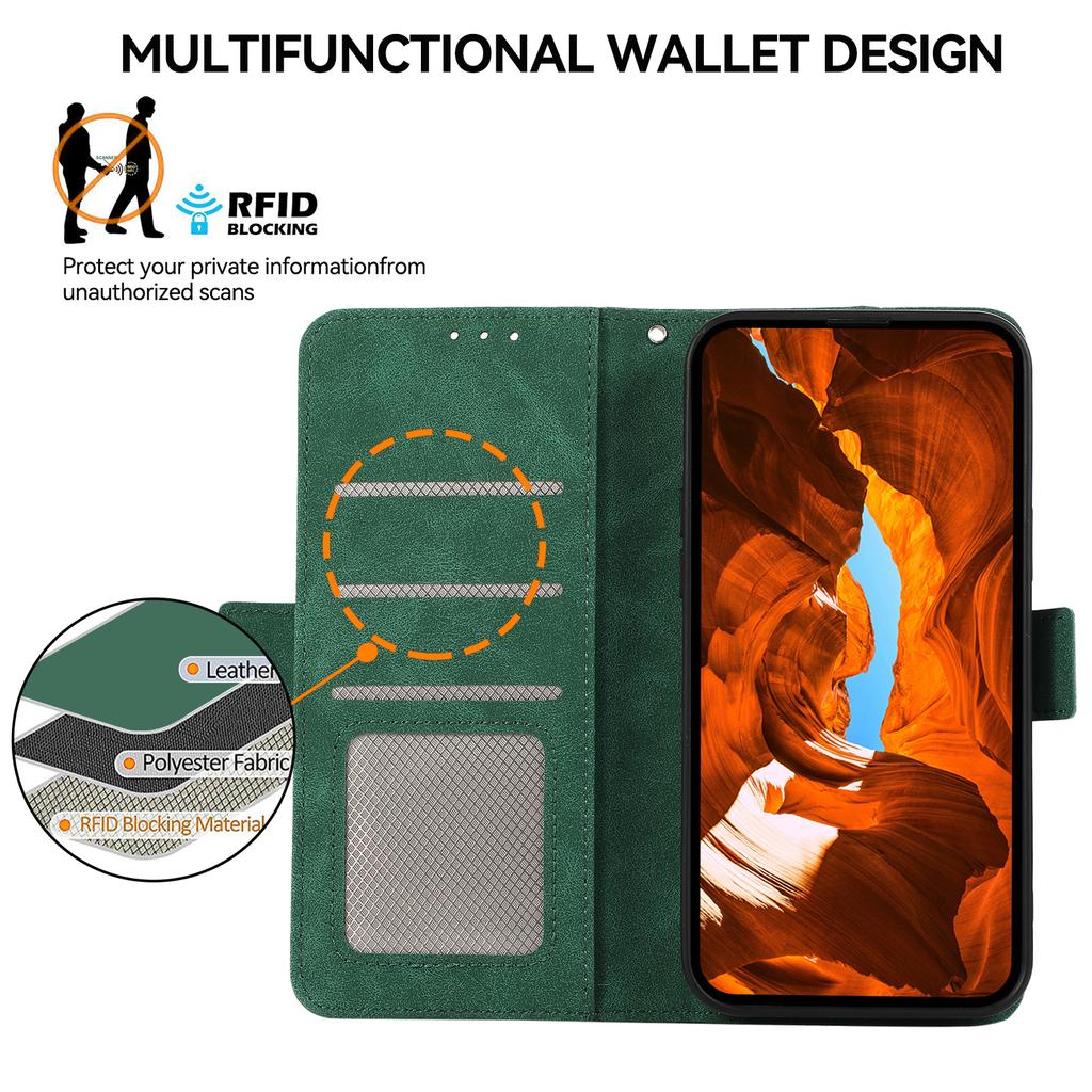 ABEEL For Xiaomi Redmi Turbo 4 5G/Poco X7 Pro 5G Case PU Leather Folio Stand View RFID Blocking Phone Cover