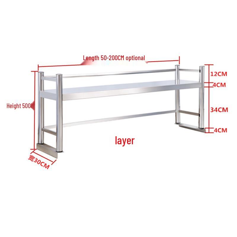 

Stainless Steel Kitchen Countertop Organizer with Guardrail