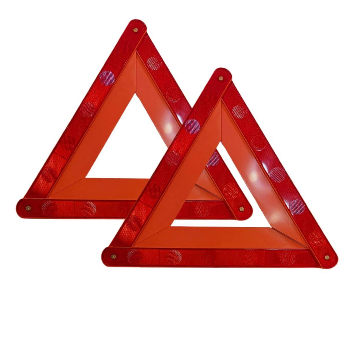 

Foldable Triangle Emergency Warning Reflector Kit (2 Pcs) | Safety Warning Triangle Without Stand | 425×375mm | Universal for Car, Bike, Truck & More червоний/бурштин
