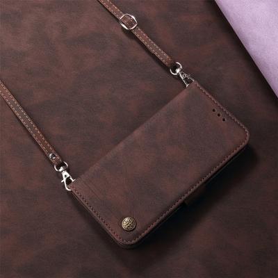 Long Lanyard Leather Flip Phone Case for Xiaomi Redmi Note 13 12 Pro 12S 11A 13C 12C A3 Poco X6 Pro X5 F5 M3 M6 Pro C61 C65 C55 Magnetic Wallet Cover