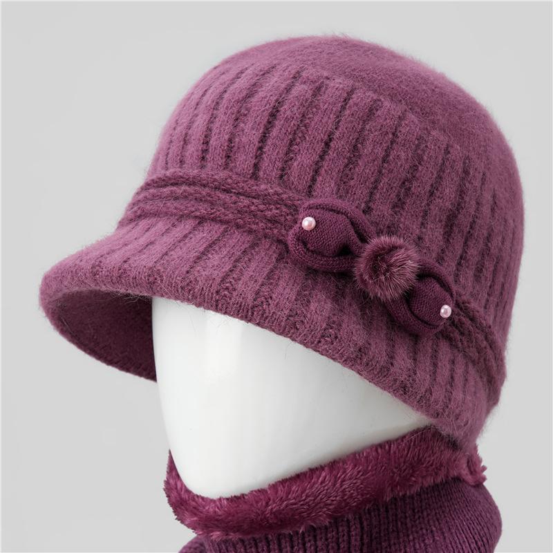 Hat Women's Autumn and Winter Knitted Hat Warm and Cold Hat Wool Hat
