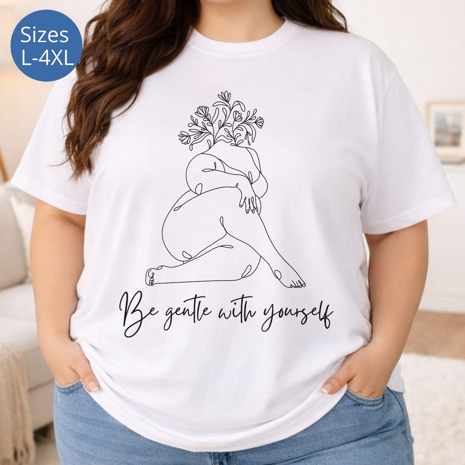 Plus Size Positive Affirmation T-Shirt, Self Love Gift For Plus Size Women, Motivational Tee, Body Positivity Gift, Comfort Color Shirt S