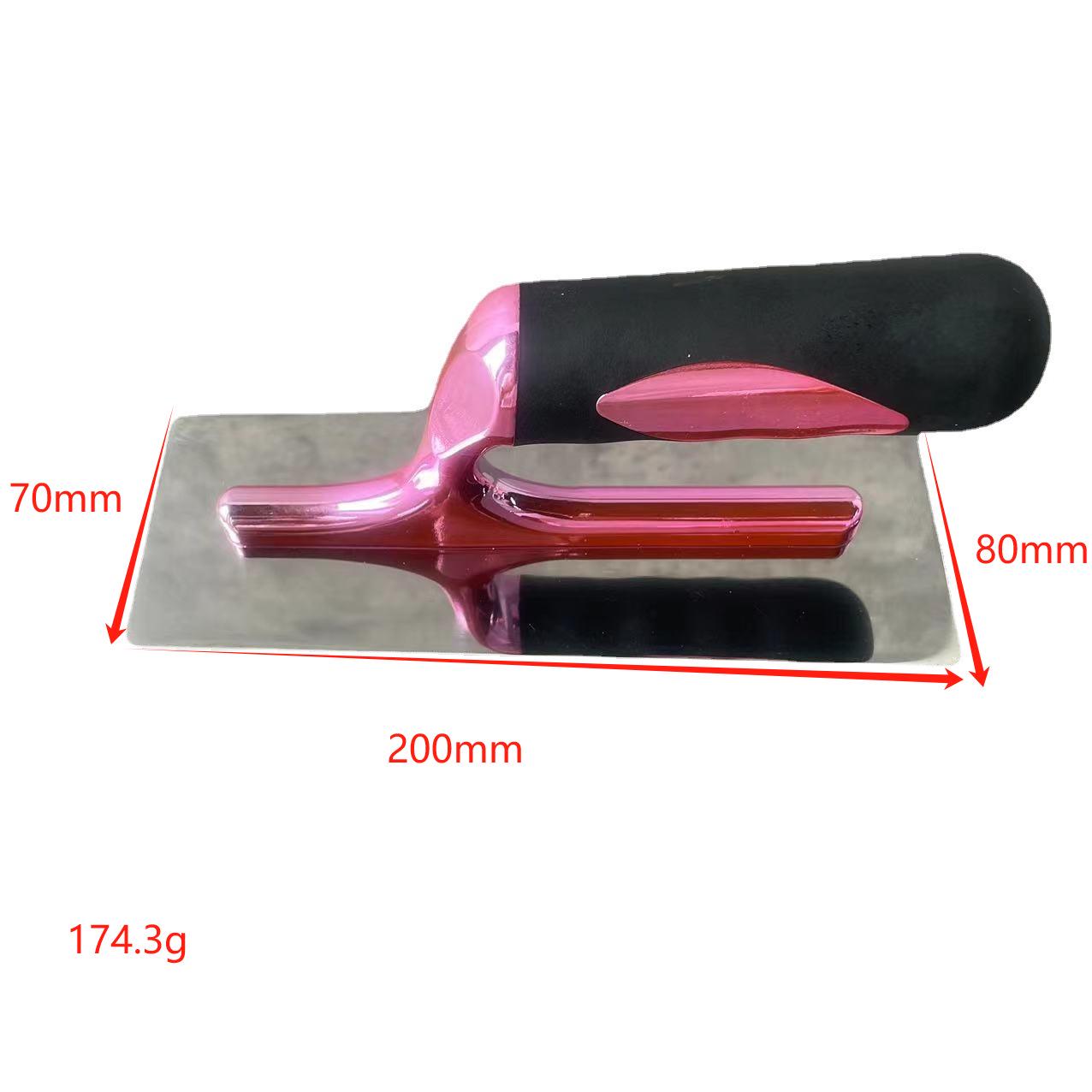 Pink Handle Stainless Steel Putty Scraper Wall Coating Tool