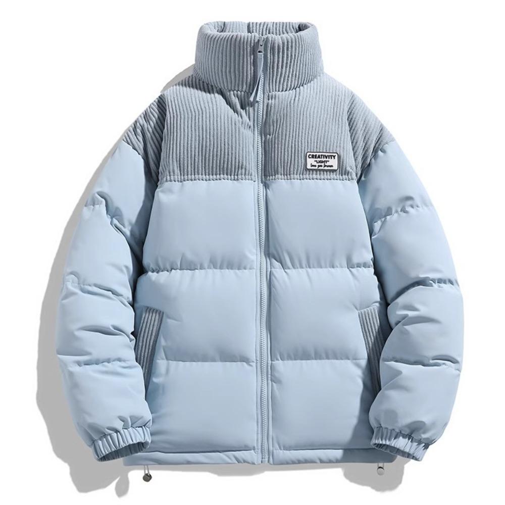 Clothes Men's Winter Clothes Splicing Corduroy Bread Clothes Cotton-padded Jackets Thickened Cold-resistant Jackets Cotton-padded Clothes