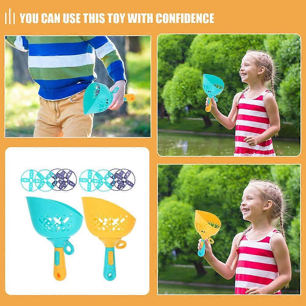 2 Set of Soft Flying Disc for Kids Assorted Color Plastic Outdoor Sports Prop Summer Outdoor Activities