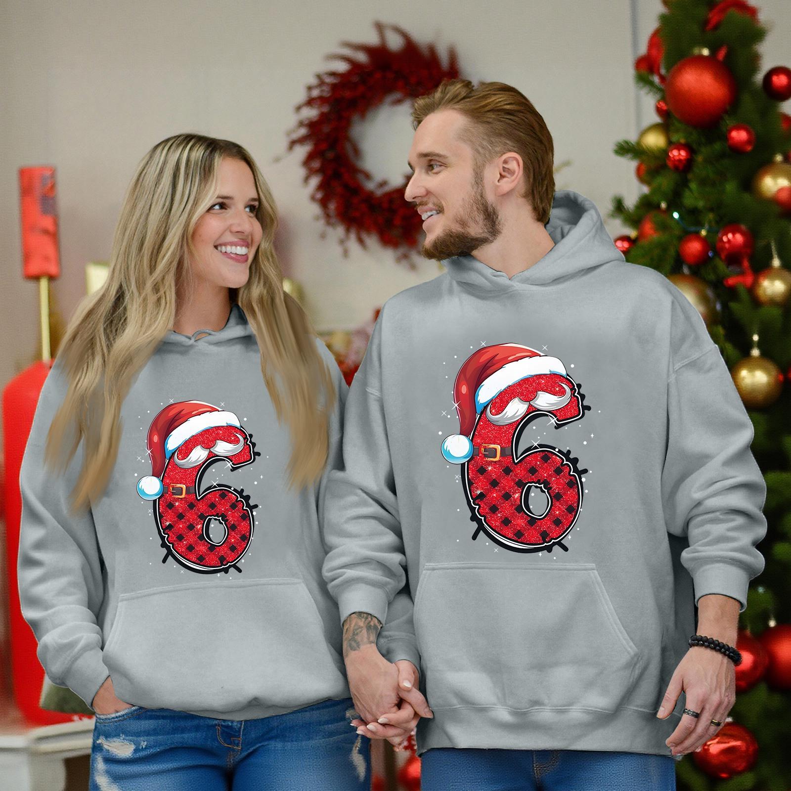 

Модний повсякденний костюм, світшот з довгим рукавом, худі з принтом, парний набір для нього та для неї XL