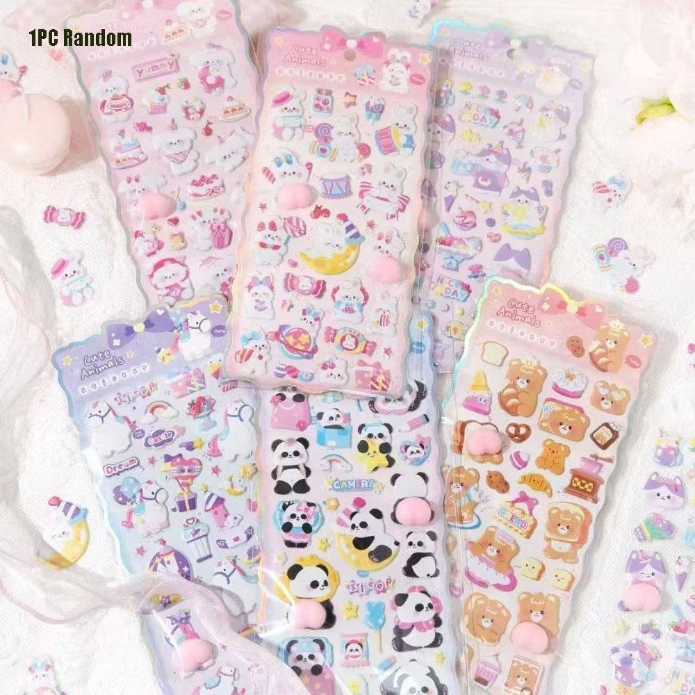 New Stereoscopic Effect 3D Bubble Foam Stickers Cartoon Soft Happy Buttocks Stickers Stress Relief Fart Peach Sticker DIY Crafts