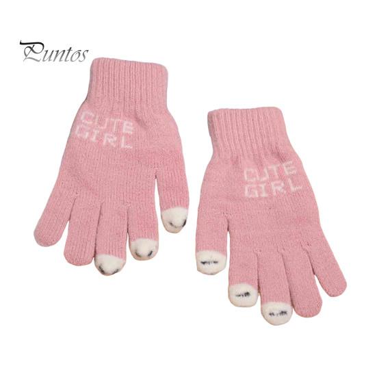 

1 пара зимних женских перчаток с открытыми кончиками пальцев для сенсорного экрана, толстые плюшевые эластичные противоскользящие теплые перчатки для велоспорта, катания на коньках, использования в помещении и на открытом воздухе розовый