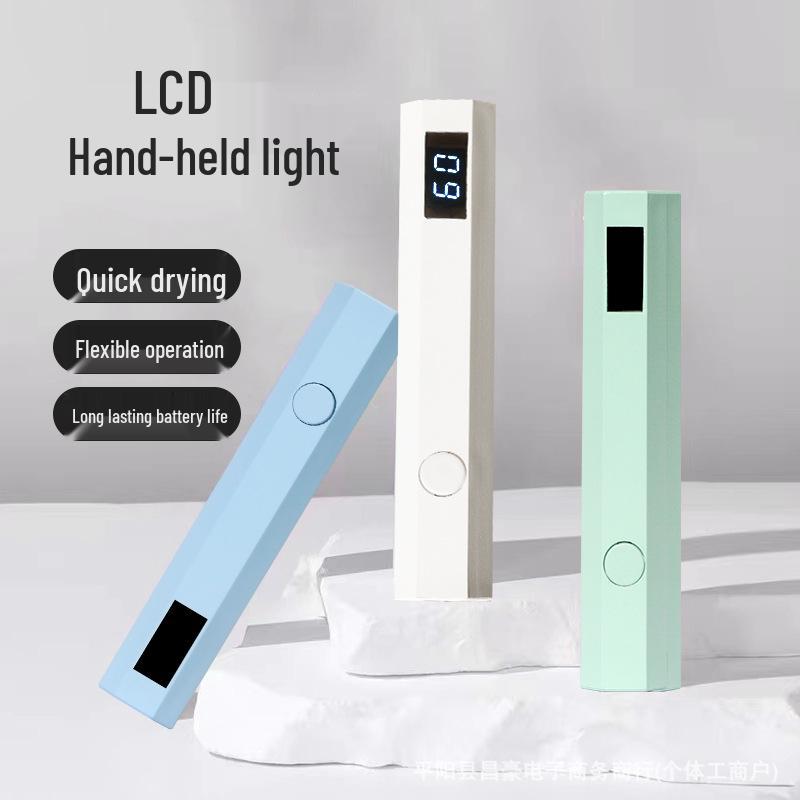 Portable Nail Art UV Lamp with Display Screen - Handheld Light for Photo-curing, Non-Blackening