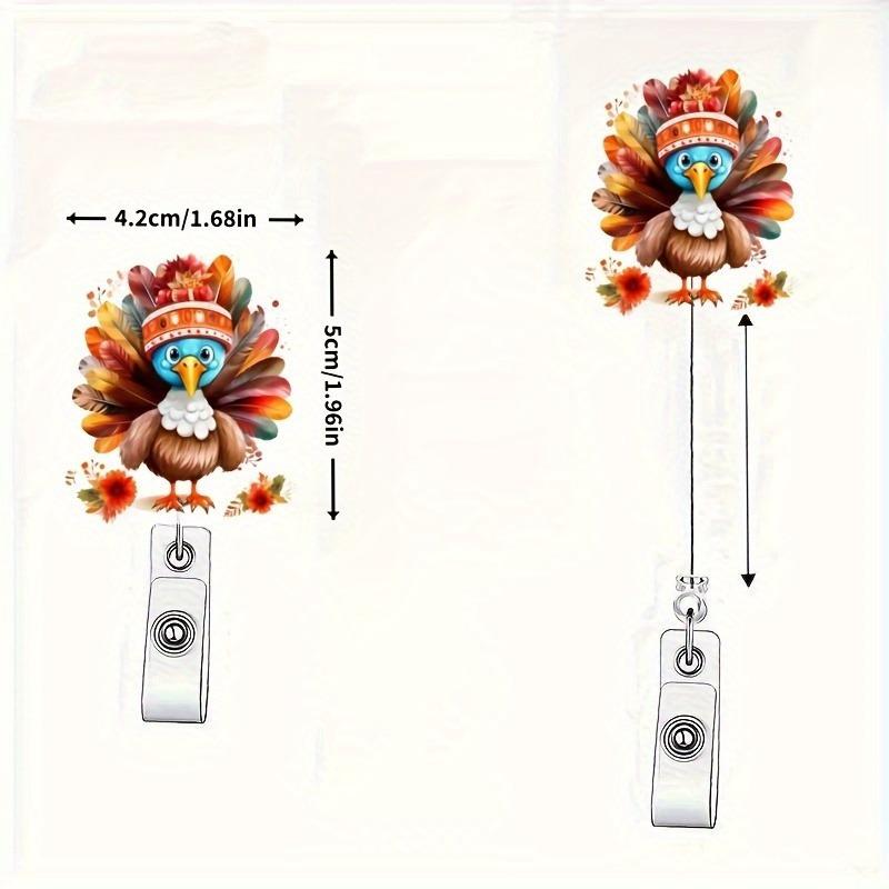 2D Flat Turkish Theme Retractable Nurse Badge Clip Durable ID Clip for Office and Medical Professionals