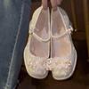 Niche princess wind medium heel thick heel shoes 2025 spring and summer new daily versatile skirt not tired feet women's shoes