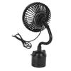 Car Fan Powerful Low Noise 3 Speeds Adjustable Portable USB Powered Fan with Gooseneck for Car Trucks RVs Bus