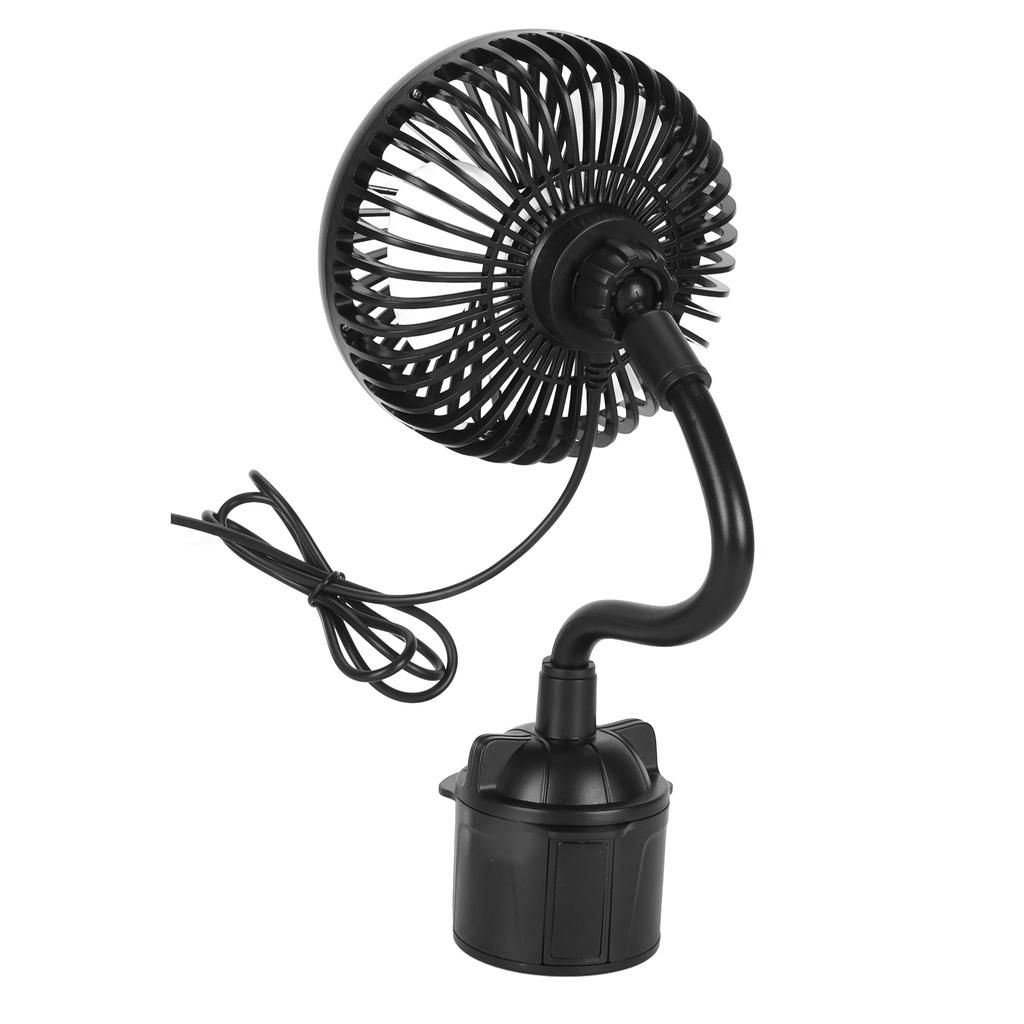 Car Fan Powerful Low Noise 3 Speeds Adjustable Portable USB Powered Fan with Gooseneck for Car Trucks RVs Bus
