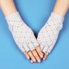 Sunscreen gloves with exposed fingers Thin women's summer driving, cycling, non-slip, anti-ultraviolet, tea picking, manicure, half-finger gloves