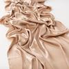 Women Plain Silk Satin Hijab Scarf Different Sides Bark Wrinkles Solid Color Long Shawl Muslim Women Smooth Silk Like Underscarf