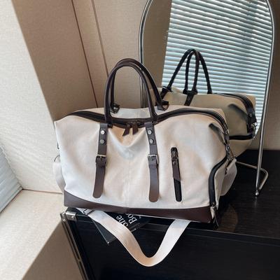 Travel Canvas Travel Bag Luggage Bag Men's Oblique Cross Outdoor Large-capacity High-end Business Travel Storage Bag