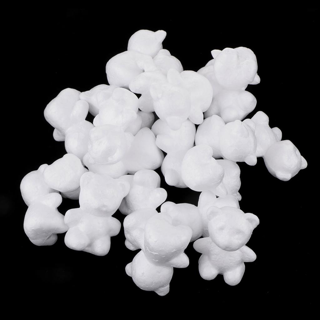 High Density Foam for Craft Bear Ornaments Polystyrene Shape for DIY Modelling and Festive Decorations