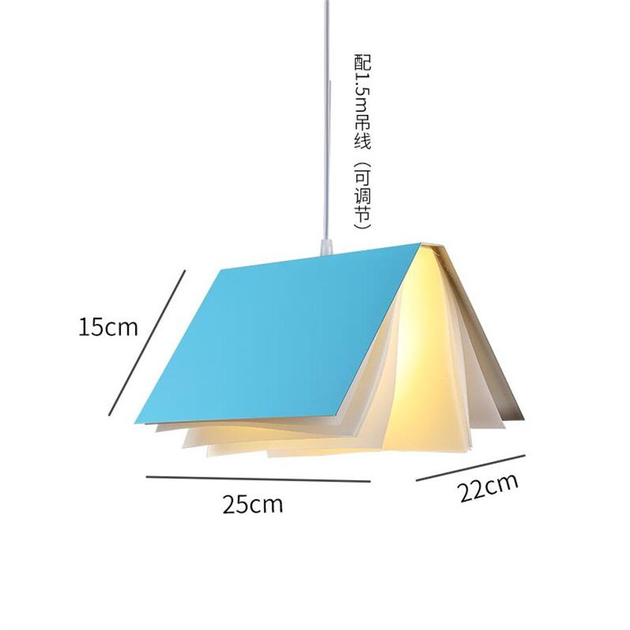 Modern Book Led Pendant Lights Luminaire Living Room Dining room Suspension Hanging Light Bedroom Bedside Pendant Lamp