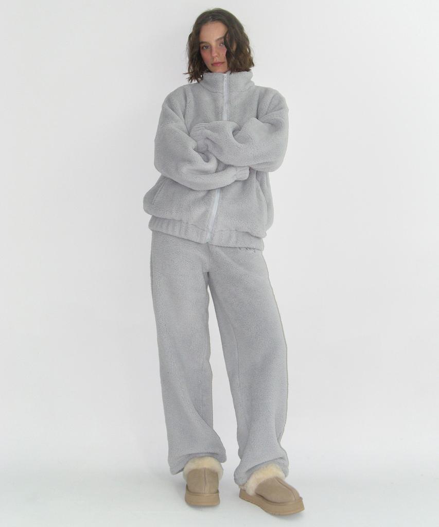 Leijiji Cozy Fuzzy Oversized Fleece Pants (3 Colors)