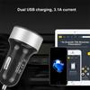 3.1A Dual Usb Car Charger 2 Ports Lcd Display 12V Car Cigarette Socket Lighter Car Phone Charger for Iphone 13 14 Pro Samsung