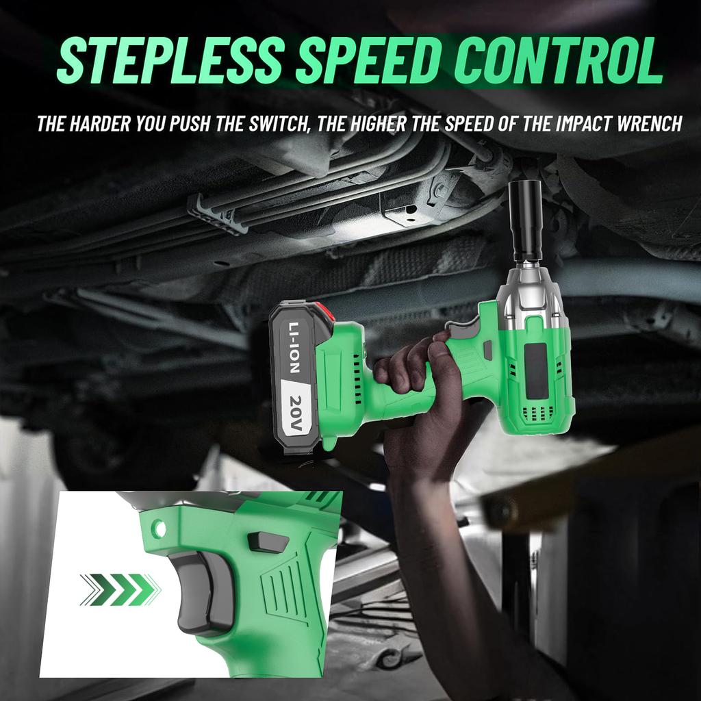 20V Electric Wrench Cordless Impact Wrench DIY Grade 320Nm Max Torque Car Support Drop Shipping Available Local EU Warehouse