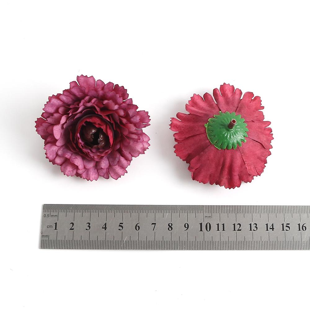 10Pcs Artificial Flowers 7CM Silk Fake Flowers Head For Home Room Decor Wedding Marriage Decoration DIY Craft Garland Accessory