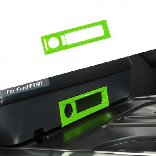 Inner Armrest Box Switch Cover Trim Frame For Ford F150 + Green Accessories