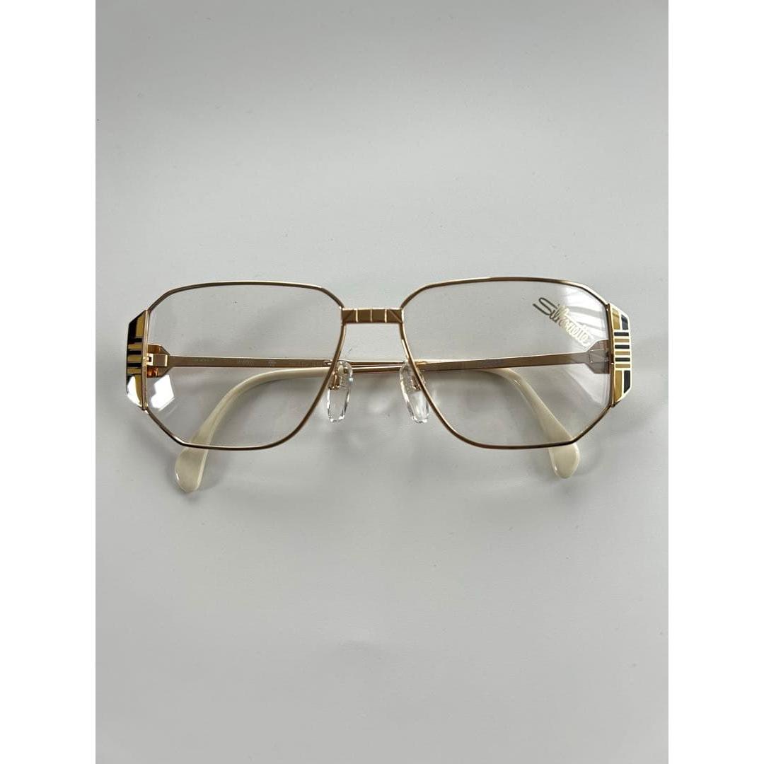 Used Silhouette gold frame glasses NO.295